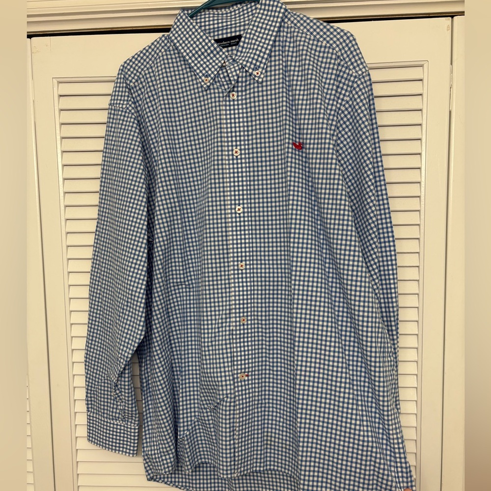 Men's Southern Marsh Blue Checkered Shirt